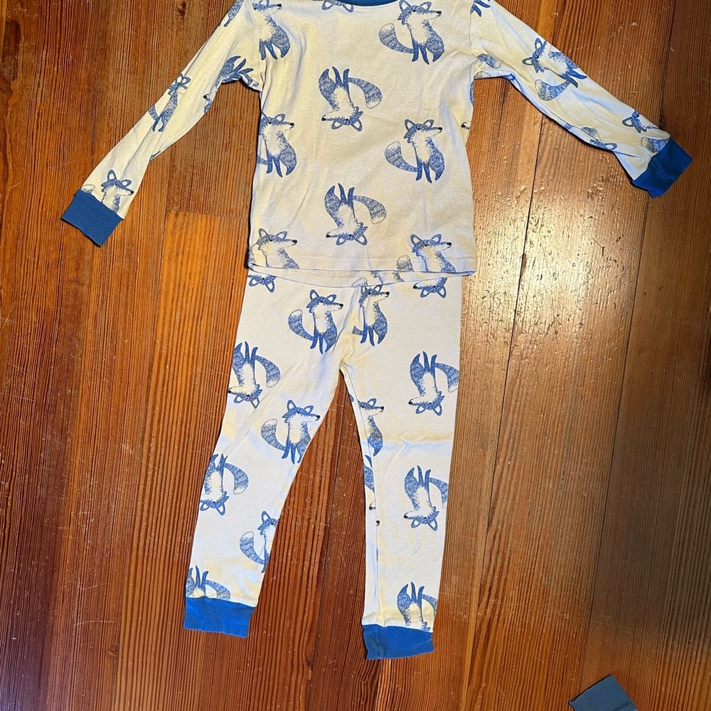 Carter’s Blue Fox Print Kids Pajamas size 4